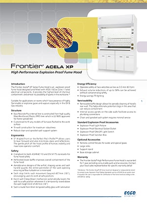 Esco Frontier®Acela XP销售单